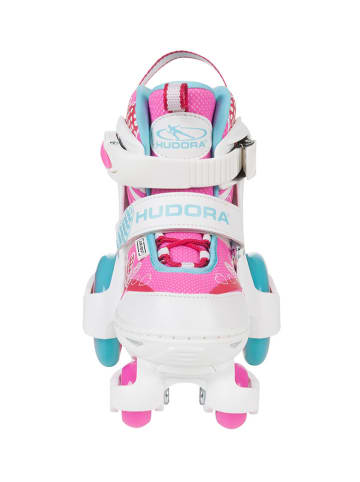 Hudora Wrotki w kolorze biało-różowym