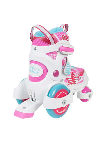 Hudora Rolschaatsen wit/roze 