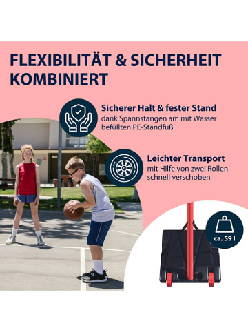 Hudora Basketbalstandaard "Start 260" zwart/rood