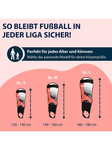 Hudora Scheenbeschermers met enkelbescherming rood