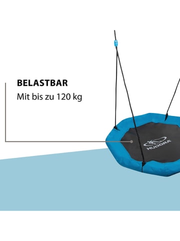 Hudora Nestschaukel in Blau/ Schwarz - Ø 110 cm - ab 3 Jahren
