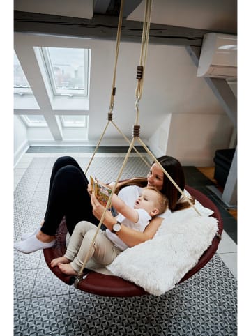 Hudora Huśtawka "Lounge" w kolorze czerwonym - Ø 110 cm - 3+