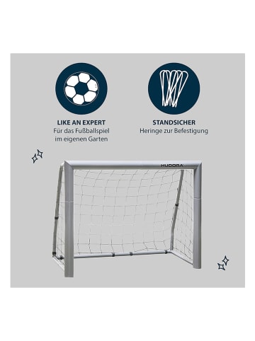 Hudora Voetbaldoel "Expert 120" grijs - vanaf 3 jaar