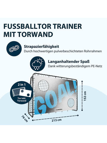 Hudora Fußballtor mit Torwand "Goal" in Blau