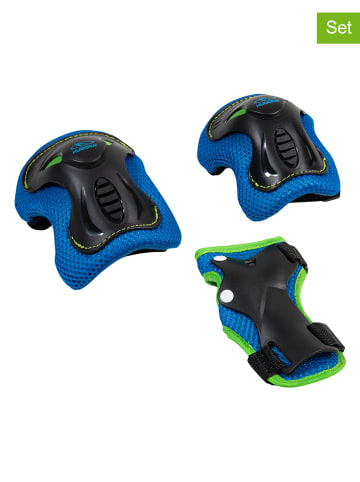 Hudora 6-delige beschermingsset "Kids" zwart/blauw