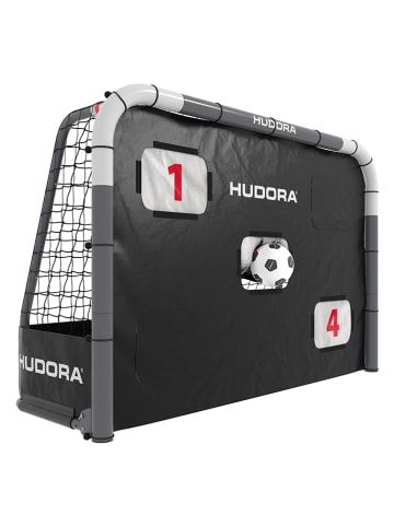 Hudora Bramka do piłki nożnej "RoCo" w kolorze czarnym ze ścianką - 6+