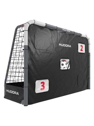 Hudora Bramka do piłki nożnej "RoCo" w kolorze czarnym ze ścianką - 6+