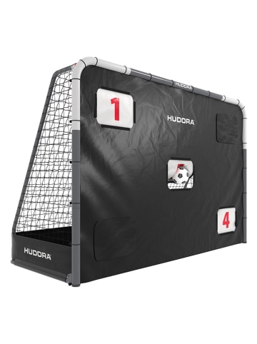 Hudora Fußballtor mit Torwand "RoCo" in Schwarz - ab 6 Jahren