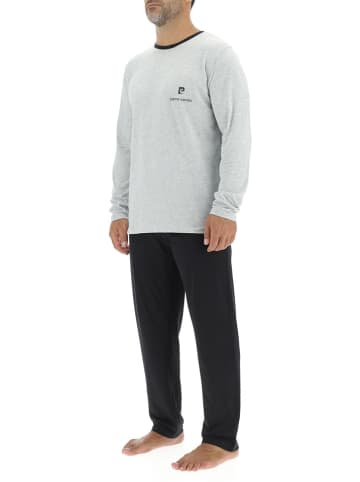 Pierre Cardin Pyjama in Grau/ Schwarz