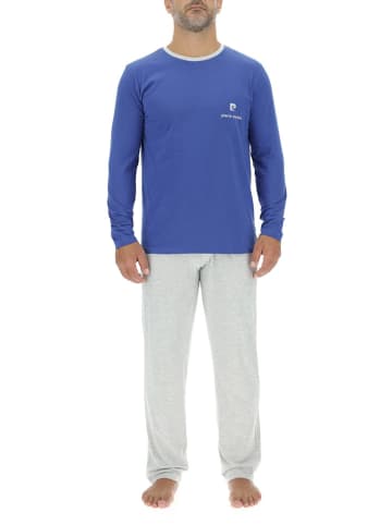 Pierre Cardin Pyjama in Blau/ Grau