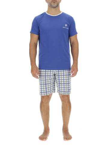 Pierre Cardin Pyjama in Blau/ Grau
