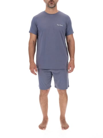 Pierre Cardin Pyjama-Shorts in Blaugrau