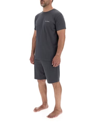 Pierre Cardin Pyjama-Shorts in Anthrazit