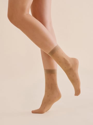 Gabriella Socken "Cora" in Beige - 20 DEN