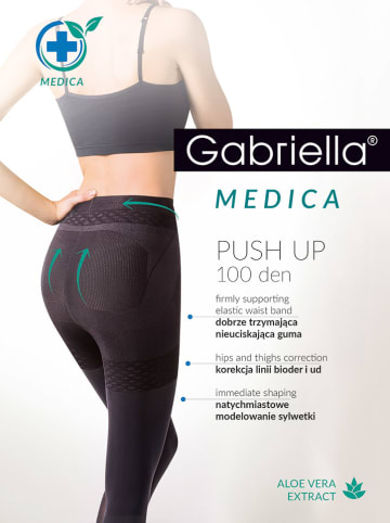 Gabriella Shape-Strumpfhose "Push Up" in Schwarz - 100 DEN
