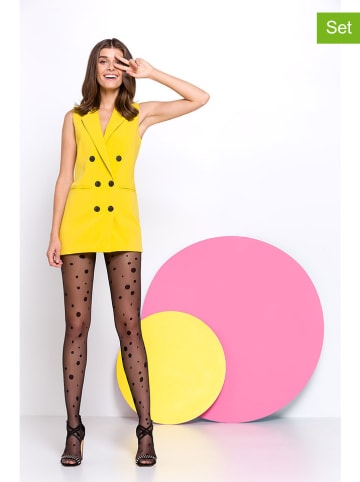 Gabriella Rajstopy (2 pary) "Giny" w kolorze czarnym - 20 DEN