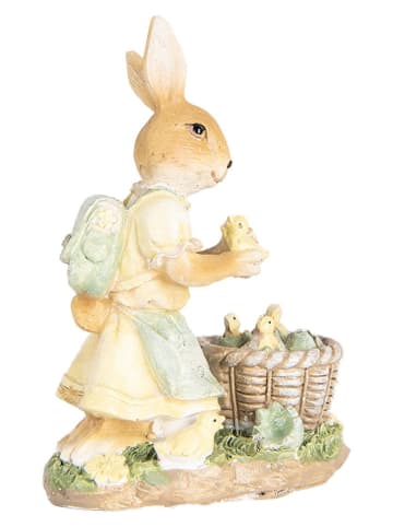 Clayre & Eef Figurka dekoracyjna w kolorze beżowo-kremowo-zielonym - 10 x 13 x 6 cm