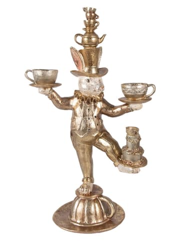 Clayre & Eef Dekofigur "Kaninchen" in Gold - (B)35 x (H)58 x (T)22 cm