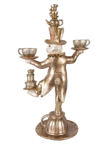Clayre & Eef Dekofigur "Kaninchen" in Gold - (B)35 x (H)58 x (T)22 cm
