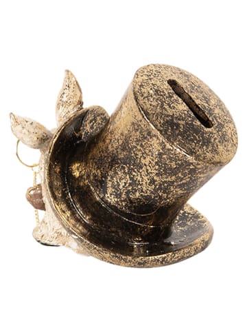 Clayre & Eef Spaarpot "Konijntje" goudkleurig - (B)14 x (H)11 x (D)10 cm