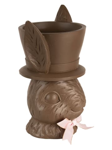 Clayre & Eef Dekoracja w kolorze brązowo-białym - 21 x 26 x 15 cm