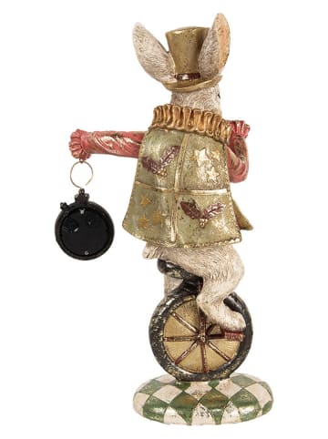 Clayre & Eef Decofiguur "Konijntje" wit/rood/groen - (B)18 x (H)33 x (D)10 cm