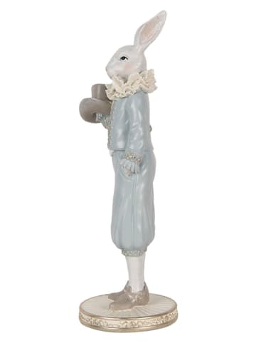 Clayre & Eef Figurka dekoracyjna w kolorze błękitno-białym - 11 x 31 x 10 cm