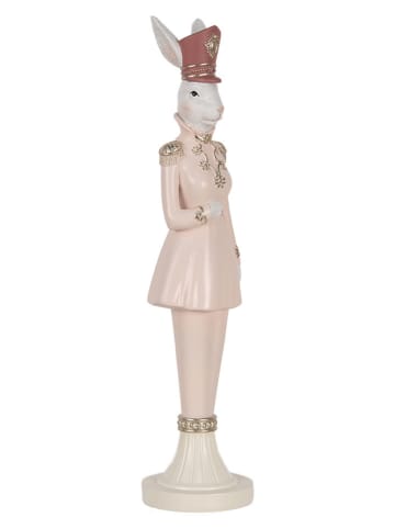 Clayre & Eef Figurka dekoracyjna w kolorze jasnoróżowo-białym - 11 x 44 x 11 cm