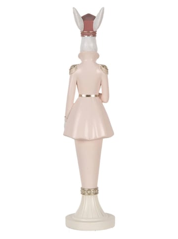 Clayre & Eef Dekofigur "Kaninchen" in Rosa/ Weiß - (B)11 x (H)44 x (T)11 cm
