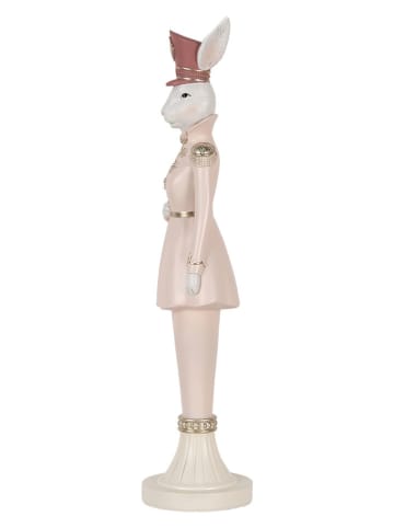 Clayre & Eef Decofiguur "Konijntje" lichtroze/wit - (B)11 x (H)44 x (D)11 cm