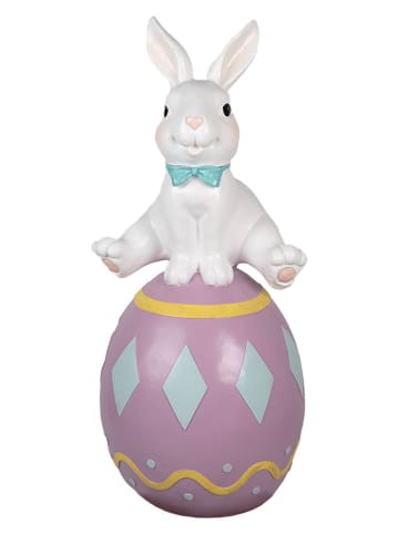 Clayre & Eef Deco-object "Konijntje" wit/paars - (B)41 x (H)91 x (D)39 cm