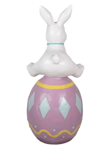 Clayre & Eef Dekoobjekt "Kaninchen" in Weiß/ Lila - (B)41 x (H)91 x (T)39 cm