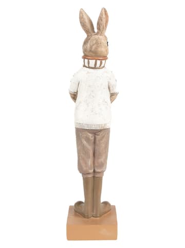 Clayre & Eef Decofiguur "Konijntje" beige/wit - (B)7 x (H)28 x (D)7 cm