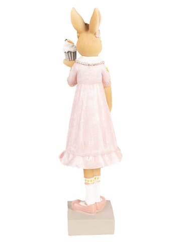 Clayre & Eef Figurka dekoracyjna w kolorze jasnoróżowo-beżowym - 9 x 28 x 8 cm