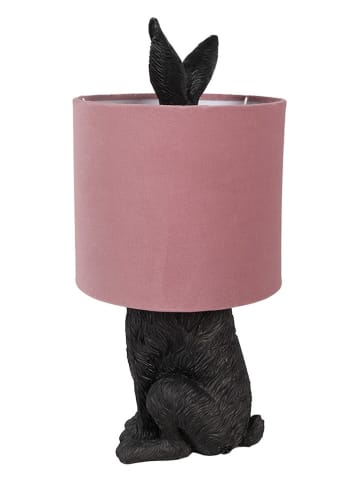 Clayre & Eef Tischleuchte in Schwarz/ Rosa - (H)43 x Ø 20 cm