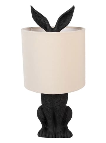 Clayre & Eef Tafellamp zwart/crème - (H)43 x Ø 20 cm