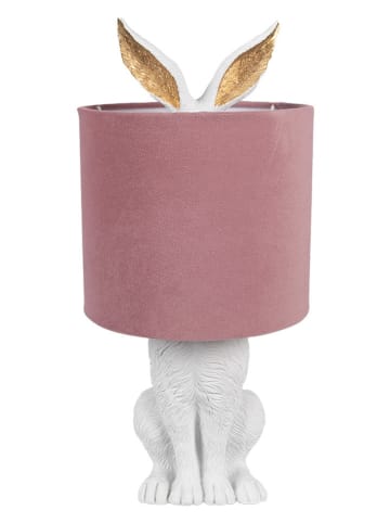 Clayre & Eef Tischleuchte in Weiß/ Rosa - (H)43 cm x Ø 20 cm