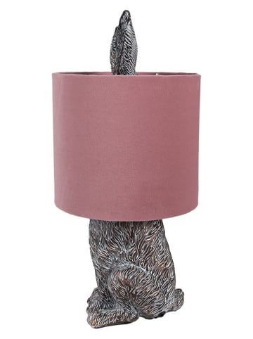 Clayre & Eef Tafellamp bruin/lichtroze - (H)43 x Ø 20 cm