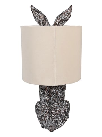 Clayre & Eef Tafellamp bruin/crème - (H)42 cm - Ø 20 cm