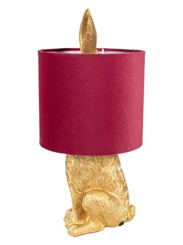 Clayre & Eef Tischleuchte in Gold/ Rot - (H)43 x Ø 20 cm