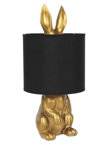 Clayre & Eef Lampa stołowa w kolorze złoto-czarnym - wys. 42 x Ø 20 cm