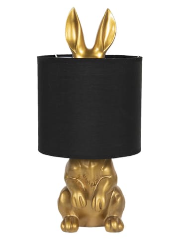 Clayre & Eef Tischleuchte in Schwarz/ Gold - (H)42 x Ø 20 cm