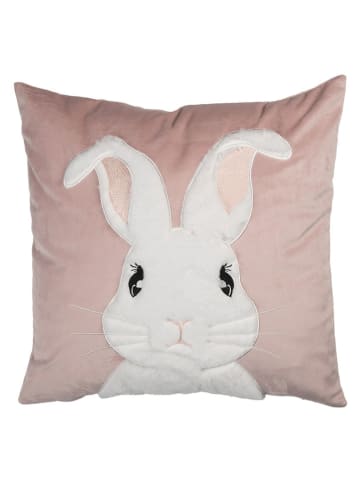 Clayre & Eef Poszewka w kolorze jasnoróżowo-białym na poduszkę - 45 x 45 cm