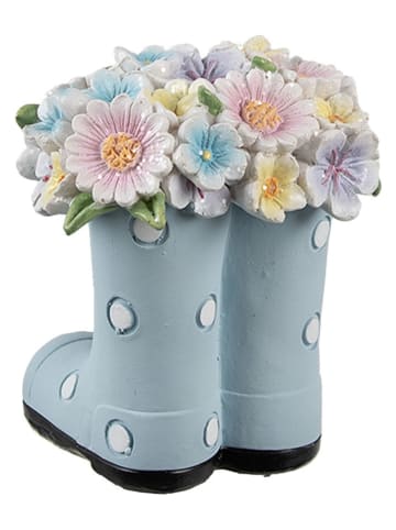 Clayre & Eef Deco-object "Laarzen" lichtblauw/lichtroze - (B)10 x (H)12 x (D)10 cm