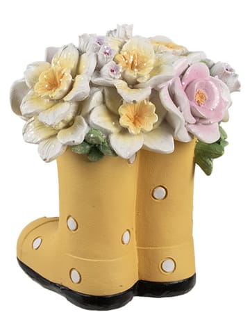 Clayre & Eef Dekoracja w kolorze żółto-jasnoróżowym - 10 x 12 x 10 cm