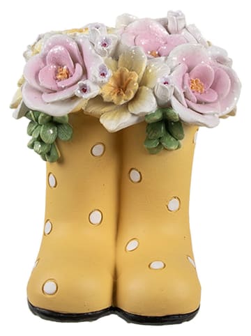 Clayre & Eef Deco-object "Laarzen" geel/lichtroze - (B)10 x (H)12 x (D)10 cm