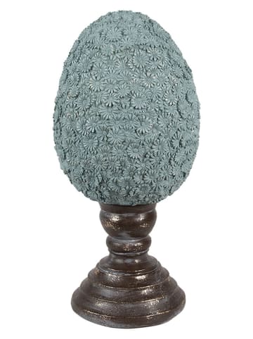 Clayre & Eef Dekoobjekt "Ei" in Türkis - (H)34 x Ø 16 cm