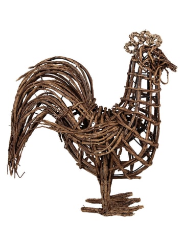 Clayre & Eef Dekoobjekt "Huhn" in Braun - (B)34 x (H)39 x (T)15 cm
