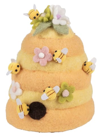 Clayre & Eef Dekoracja w kolorze żółtym - wys. 21 x Ø 16 cm