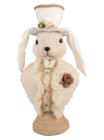 Clayre & Eef Deco-object "Konijntje" crème/beige - (B)24 x (H)50 x (D)17 cm